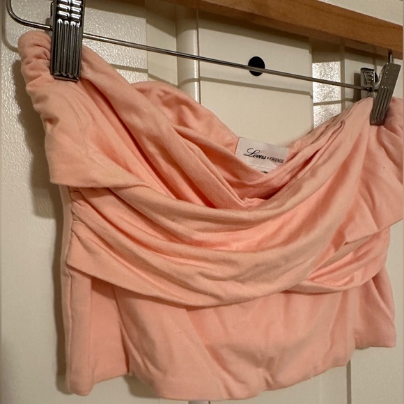 Lovers and Friends Pink Joel Strapless Crop Top Size Small (New Without Tags) - Picture 4 of 6